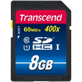 Transcend SDHC 8GB Class 10 UHS-I 400x Premium Memory Card